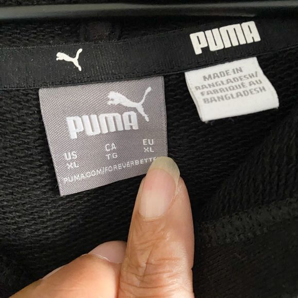 PUMA Black Cropped Athletic Signature Hoodie - Picture 7 of 7